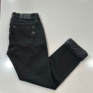 Miss Me Black Cuffed Skinny Jeans Size 30